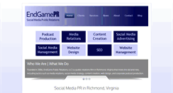 Desktop Screenshot of endgamepr.com
